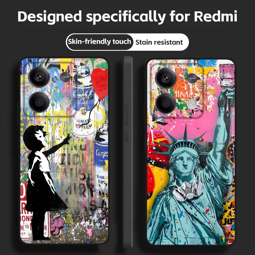 Xiaomi Redmi Note 14 - Banksy Graffiti Art Phone Case For