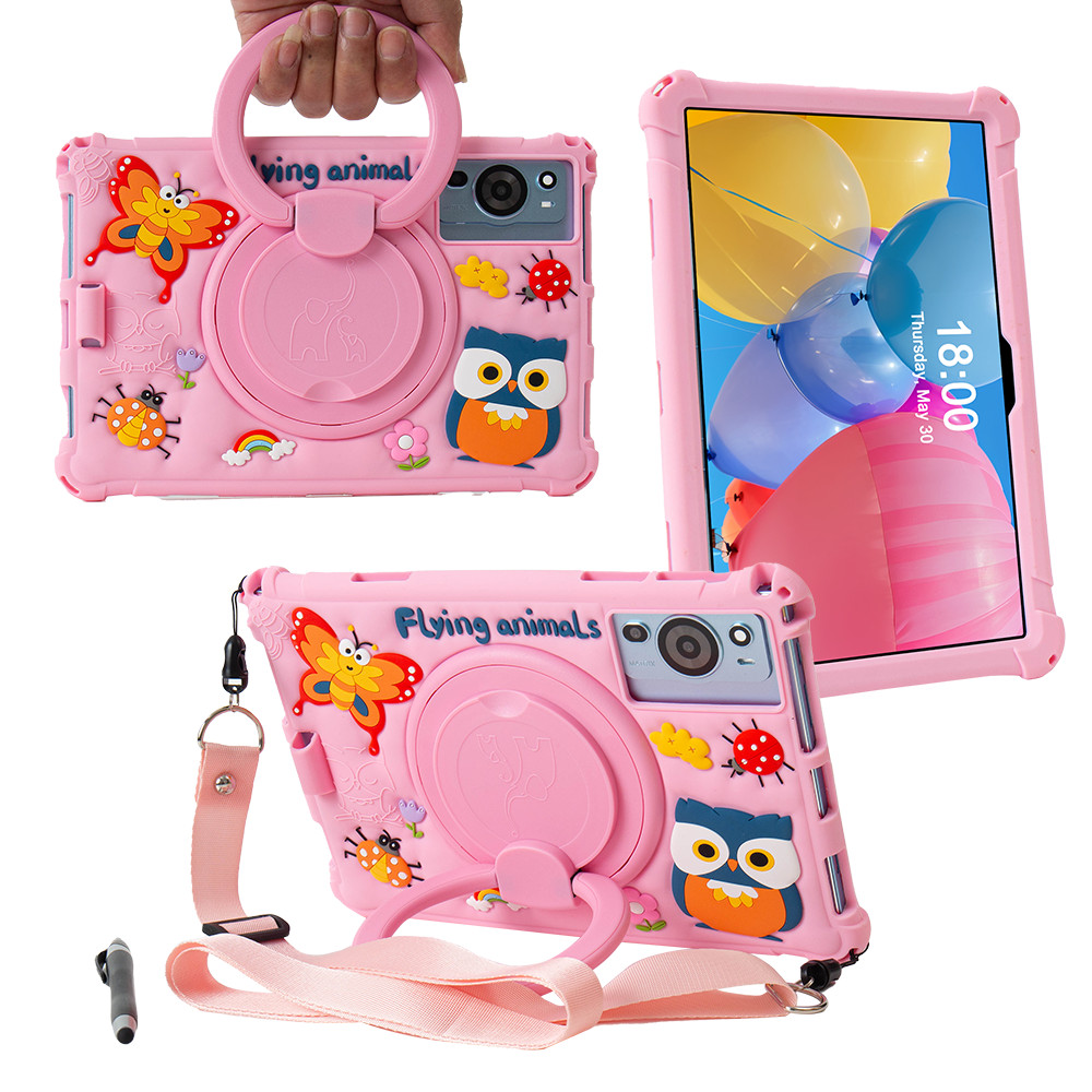 Doogee Tablet Accessories - Kids Cartoon Rotating Stand Shockproof Case