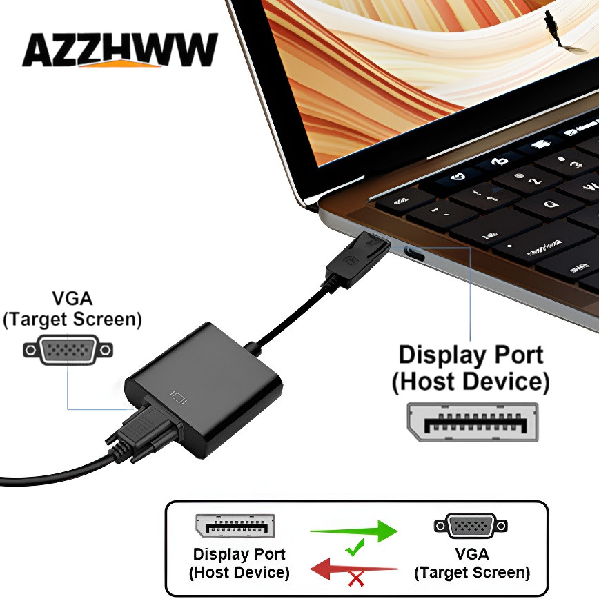 Tablet Lap Desk - DisplayPort to VGA Converter HD 1080p
