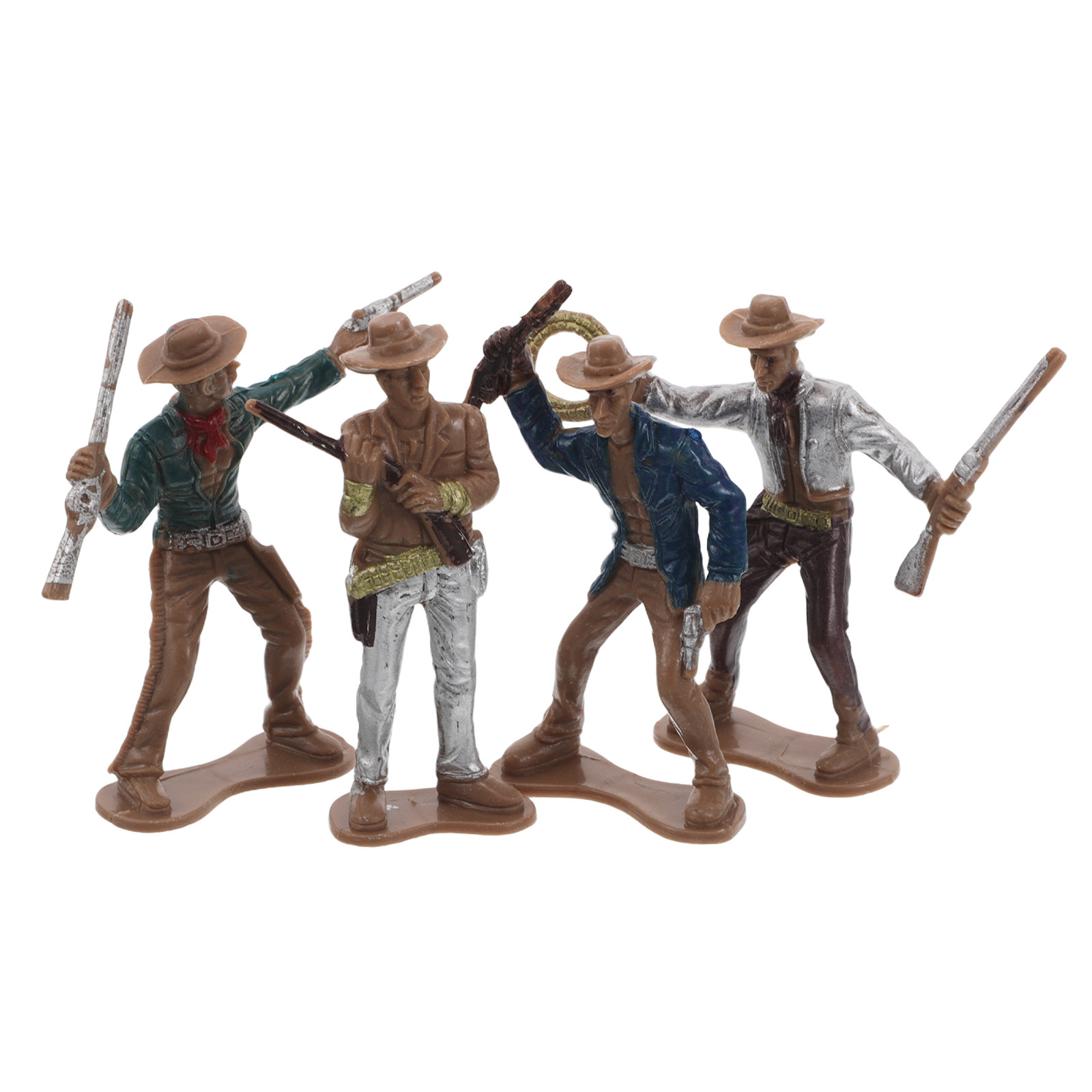 Tablet Accessories Kit - 4Pcs Detailed Western Cowboy Mini Statue