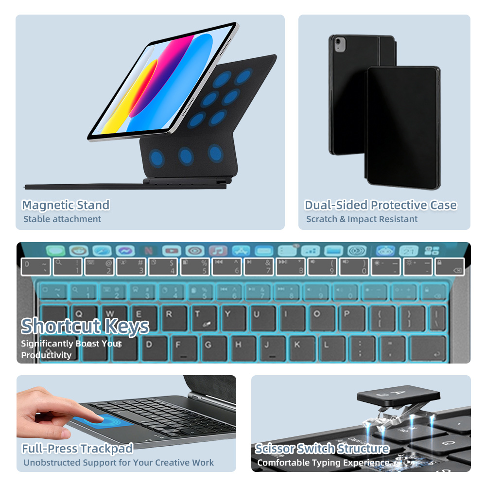 2026 Magic Keyboard with Bluet - Tablet Accessories Case recension och pris