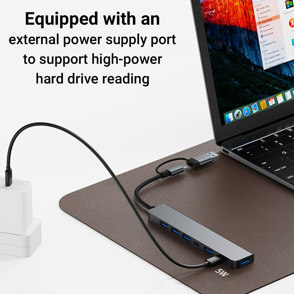 7-in-1 Dual-Head USB-C&USB Doc - Tablet Accessories For Students recension och pris