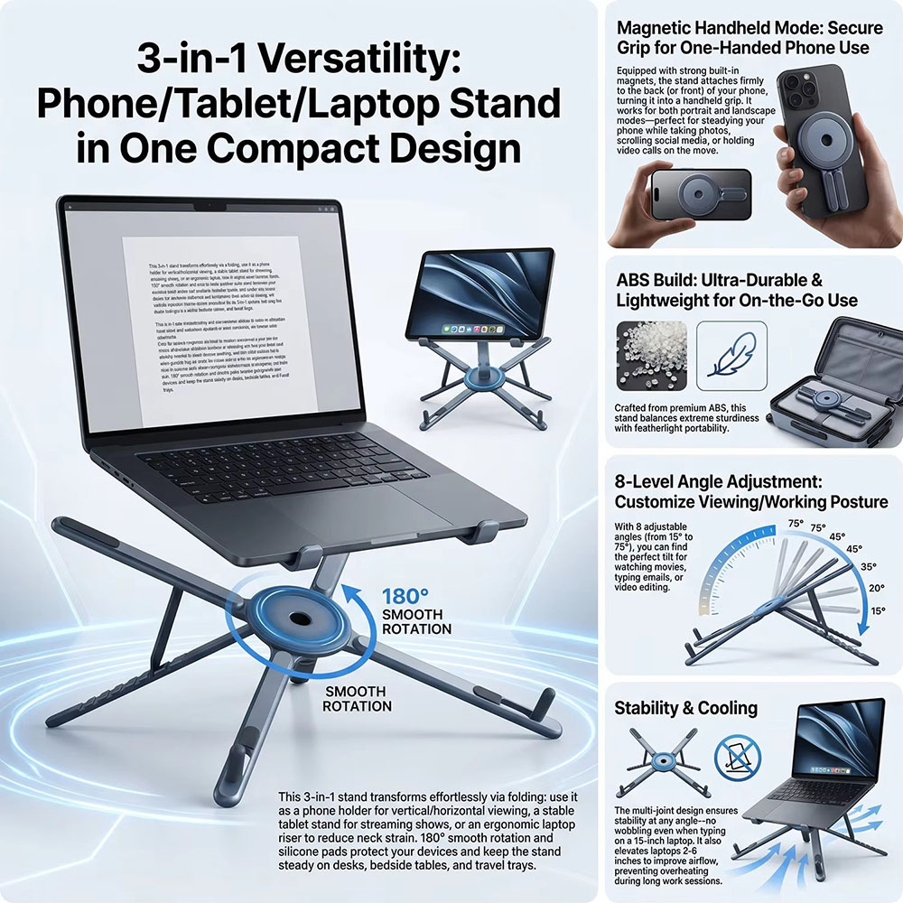 Portable Magnetic Phone Holder - Useful Tablet Accessories recension och pris