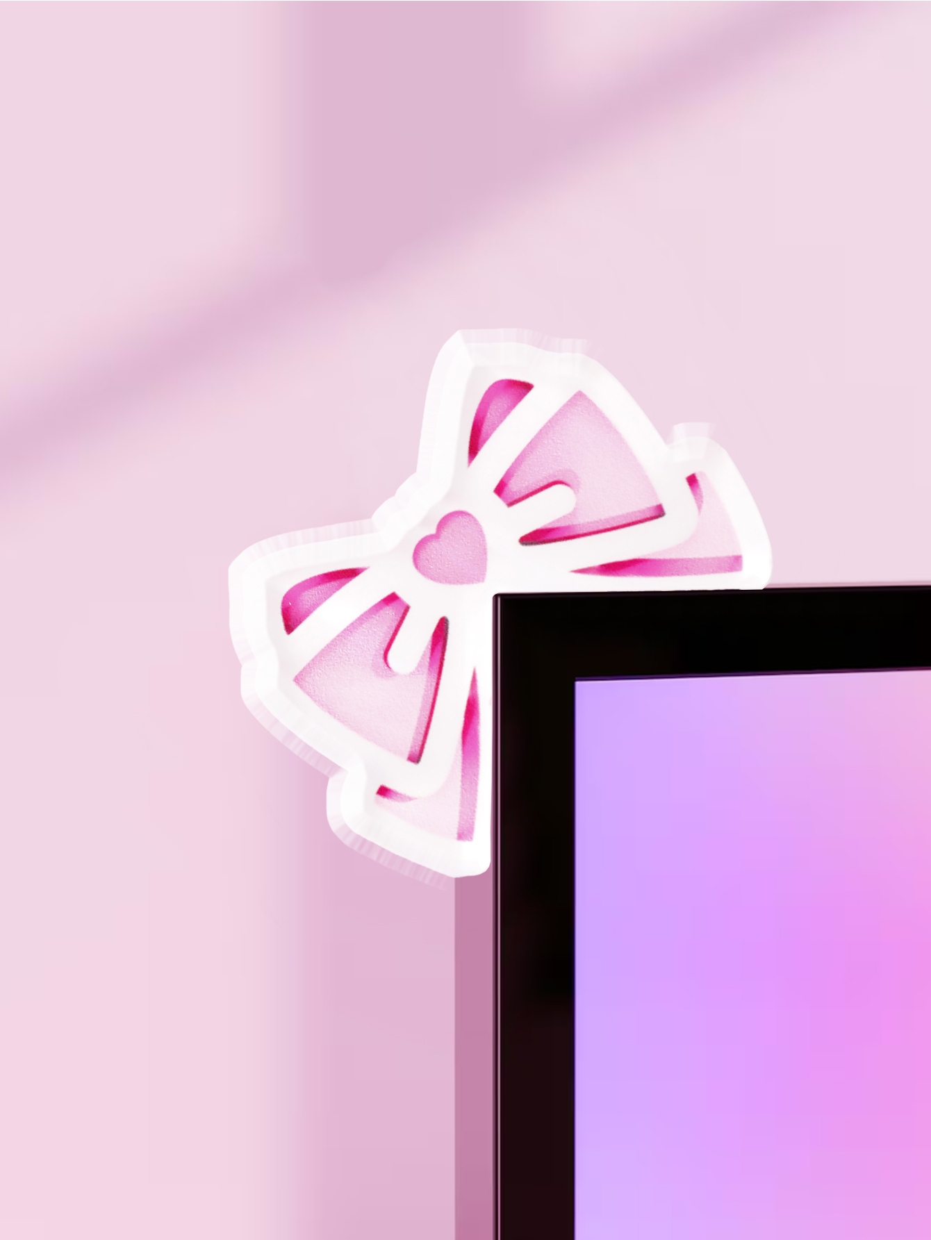 Kawaii Bow Monitor Decor Pink  - Tablet Lap Desk recension och pris